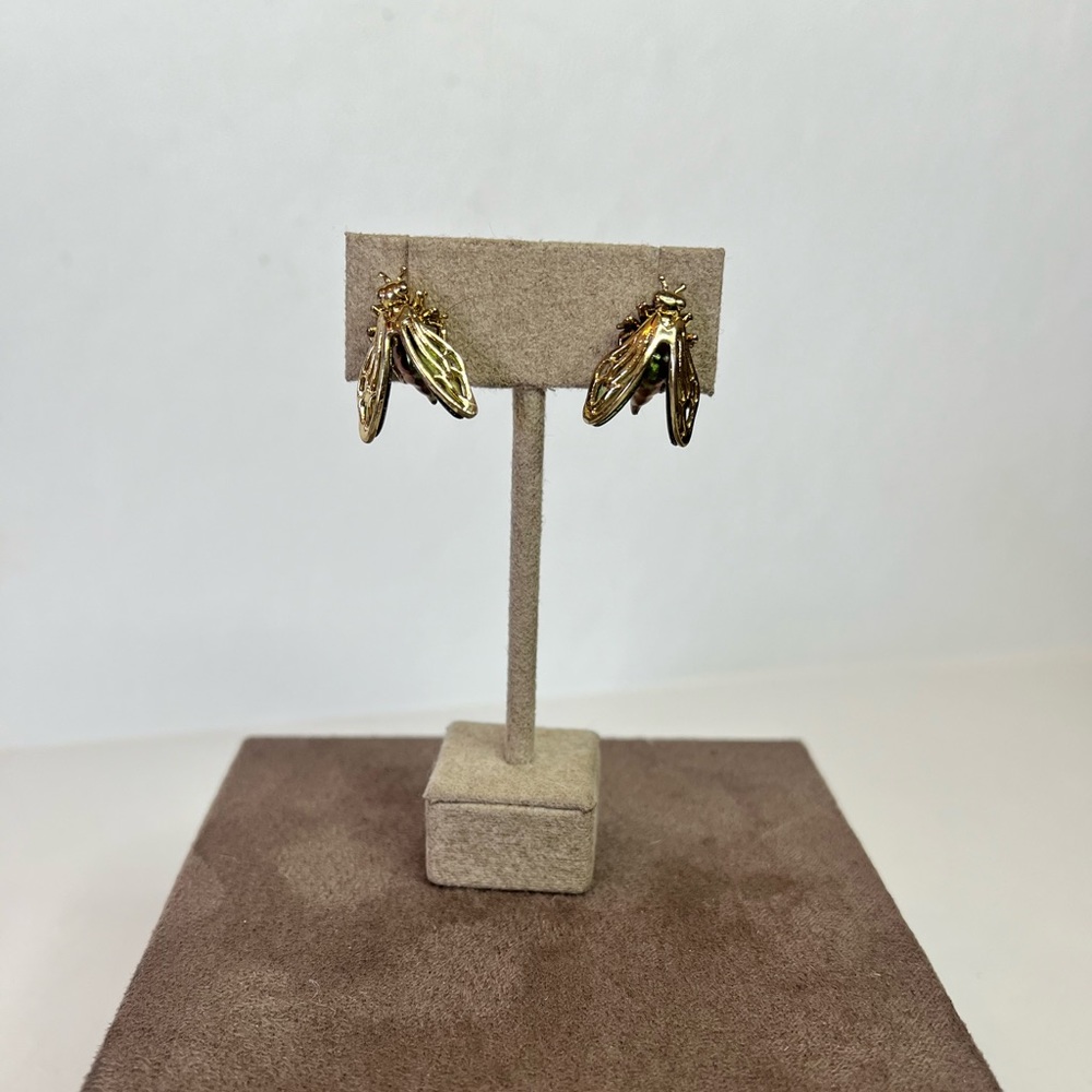 Alexis Bittar Desert Jasmine Iridescent Bee Earrings 🐝
